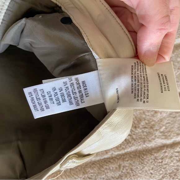 AGOLDE leather pants size 27 beige - Picture 10 of 14